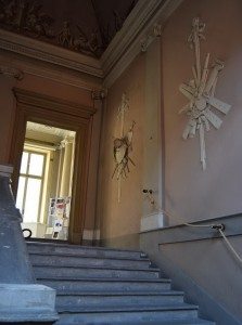098-Palazzo Natta Vitta. Scalone di ingresso con decorazioni in stucco