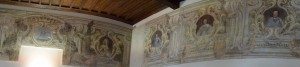 045-sala di Guastalla. Il fregio decorativo che copriva gli affreschi del Pisanello: l'intera dinastia dei Gonzaga