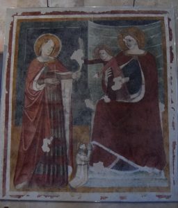 135-affresco medioevale: madonna con Bambino