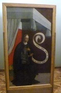 078-Polittico di San Martino Alfieri, con storia della Vergine. Annunciazione (nel quadro alla sua destra c'era l'arcangelo Gabriele