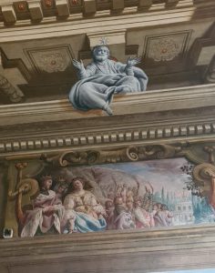 Gli affreschi rappresentano la storia di Venere e Psiche